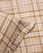 LEXINGTON Karierter Kissenbezug aus Baumwollflanell, fudge/beige/fig