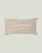 LEXINGTON Kissenbezug aus Baumwollflanell mit nadelstreifen, beige/braun