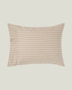 LEXINGTON Kissenbezug aus Baumwollflanell mit nadelstreifen, beige/braun