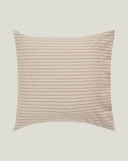 LEXINGTON Kissenbezug aus Baumwollflanell mit nadelstreifen, beige/braun