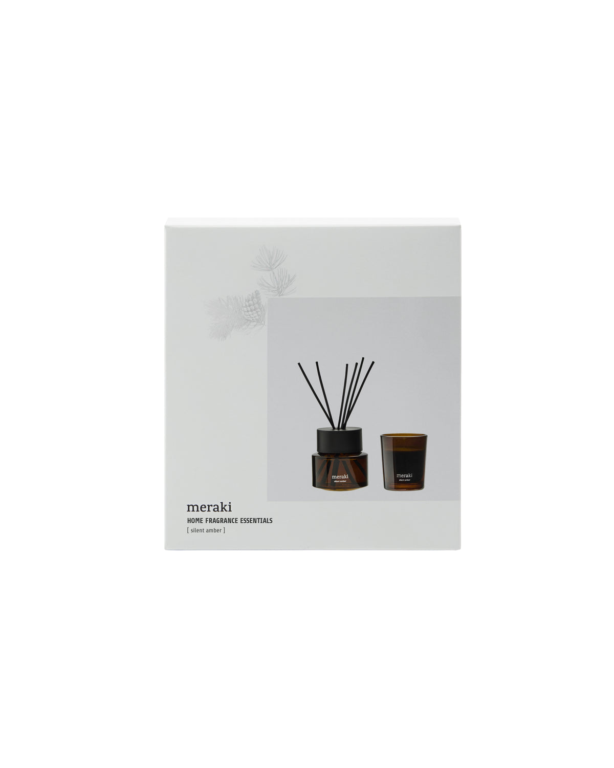 Meraki Silent Amber Raumduft-Diffusor + Duftkerze Geschenkbox
