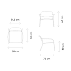 blomus YUA WIRE Loungesessel – Outdoor-Stahl, wetterfest