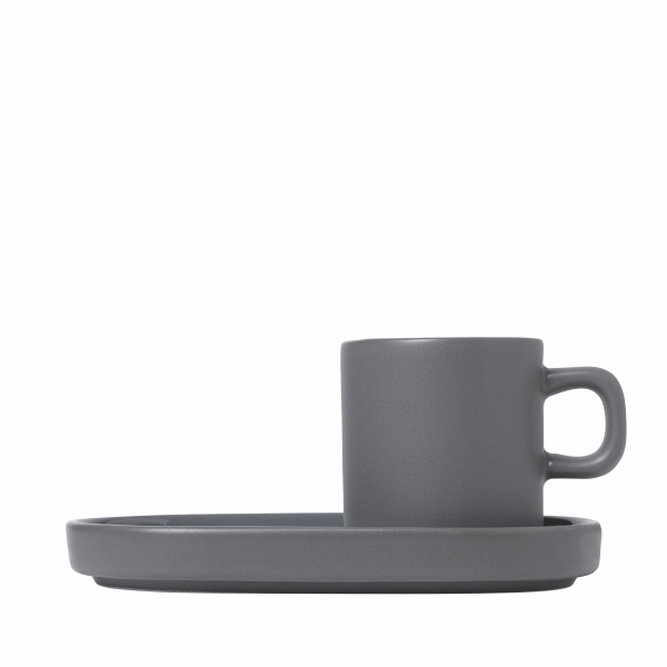 blomus PILAR Espressotasse mit Untertasse 2er-Set – Keramik